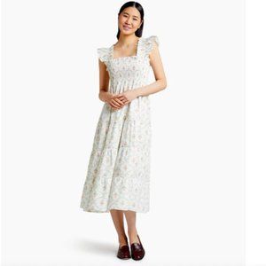 HILL HOUSE HOME Ellie Nap Dress - Pastel Trellis - Size S